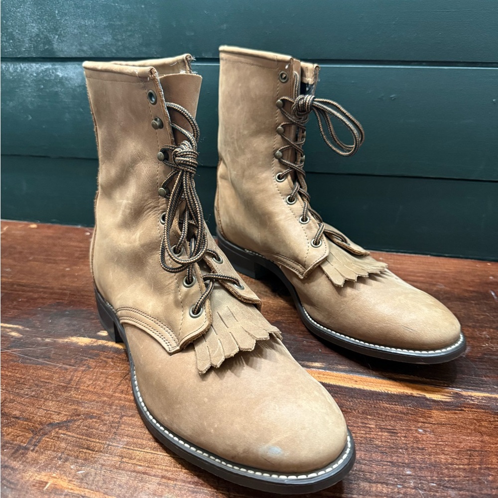 Laredo 🇺🇸 Made in USA Kiltie Packer Western Cowboy Riding Boots Like New!